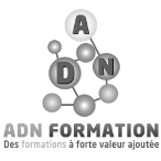 ADN logo gris